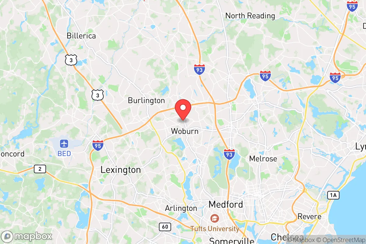 Map centered at 42.4869, -71.1543
