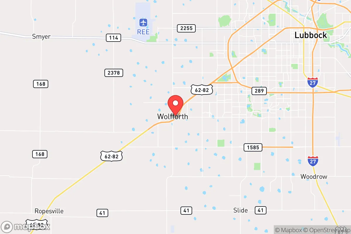 Map centered at 33.5055, -102.0058