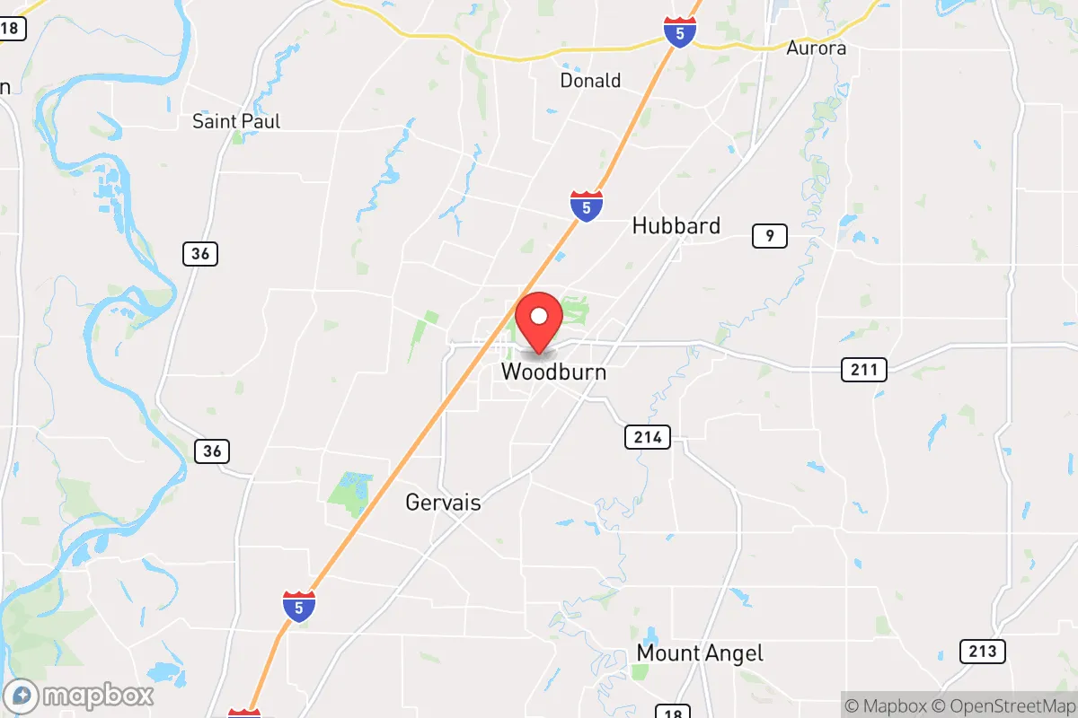 Map centered at 45.1472, -122.8611