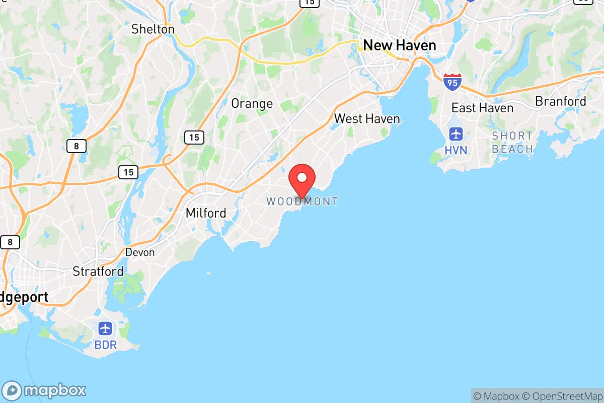 Map centered at 41.2248, -72.9900