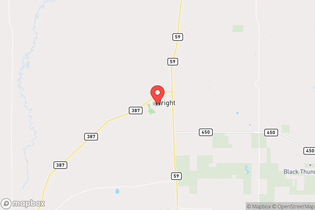 Map centered at 43.7492, -105.4948