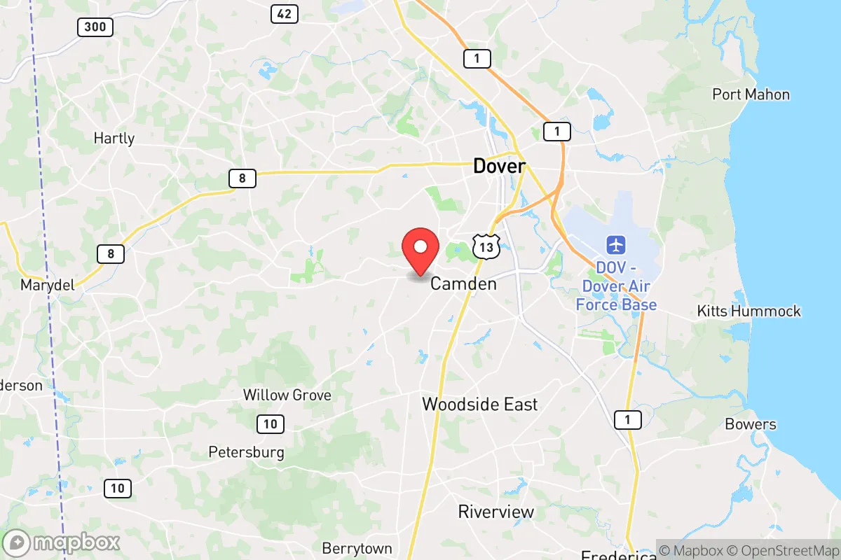 Map centered at 39.1147, -75.5630