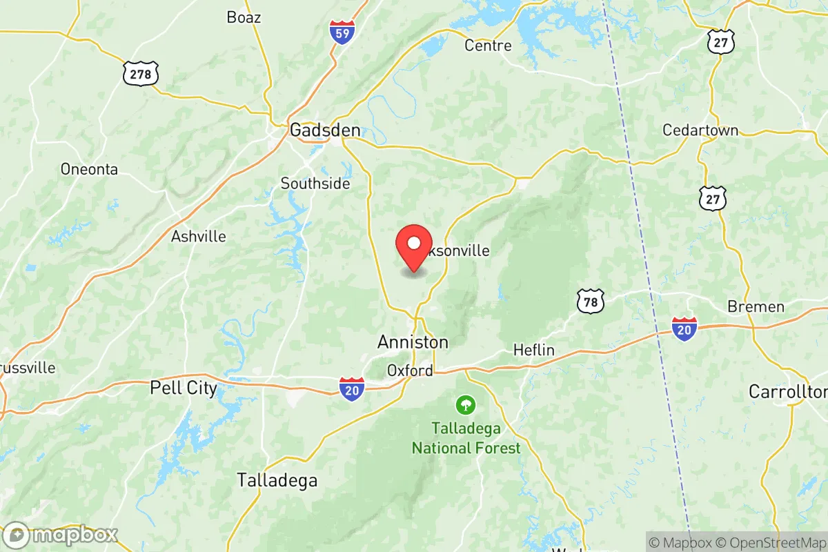 Map centered at 33.7714, -85.8261