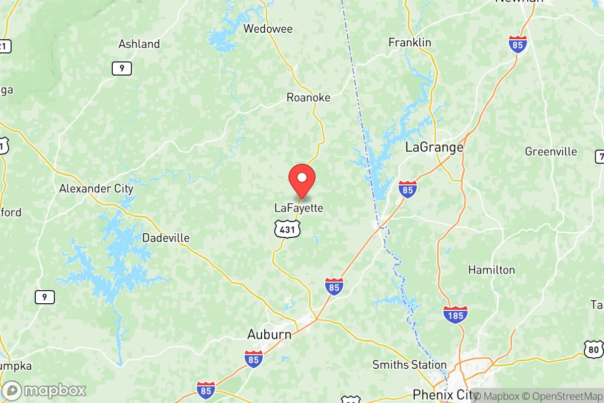 Map centered at 32.9143, -85.3920