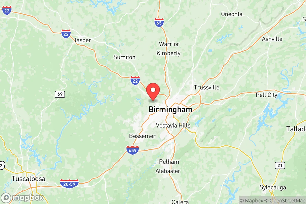 Map centered at 33.5542, -86.8967