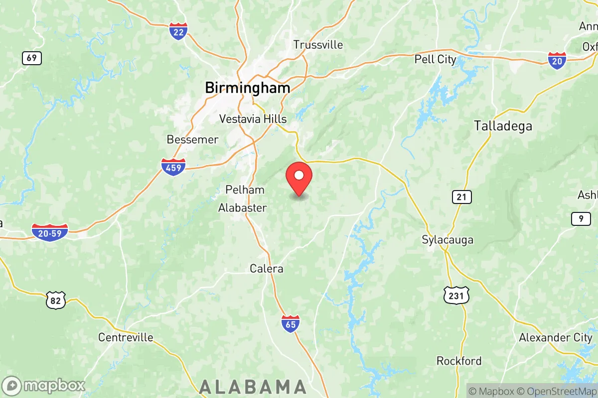 Map centered at 33.2642, -86.6608