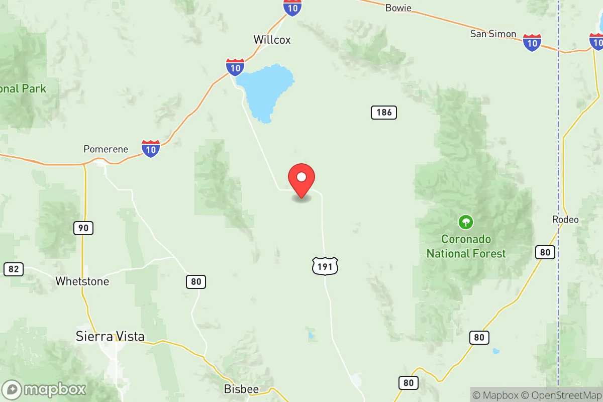 Map centered at 31.8792, -109.7513