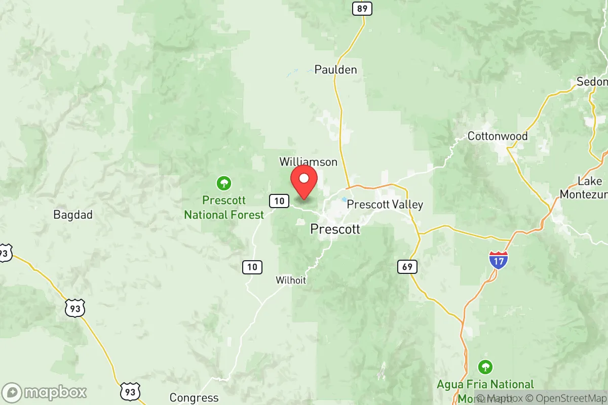 Map centered at 34.5992, -112.5524