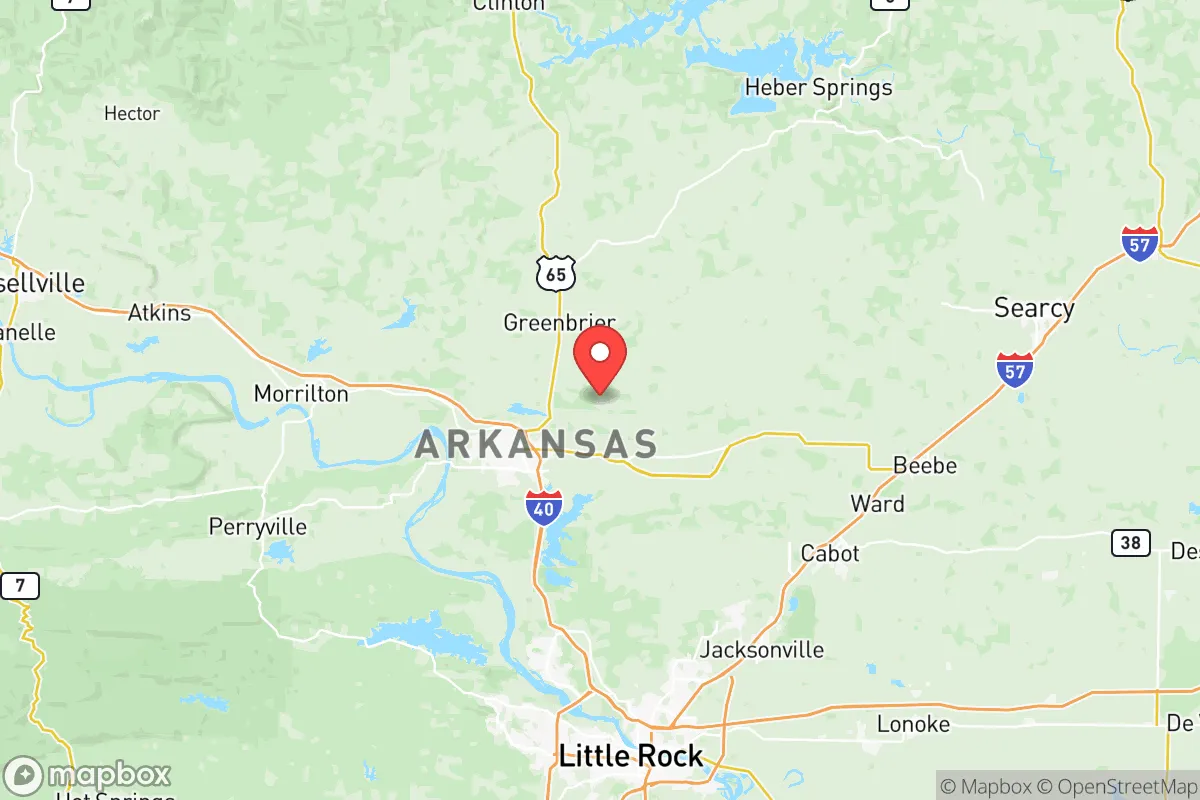 Map centered at 35.1469, -92.3321