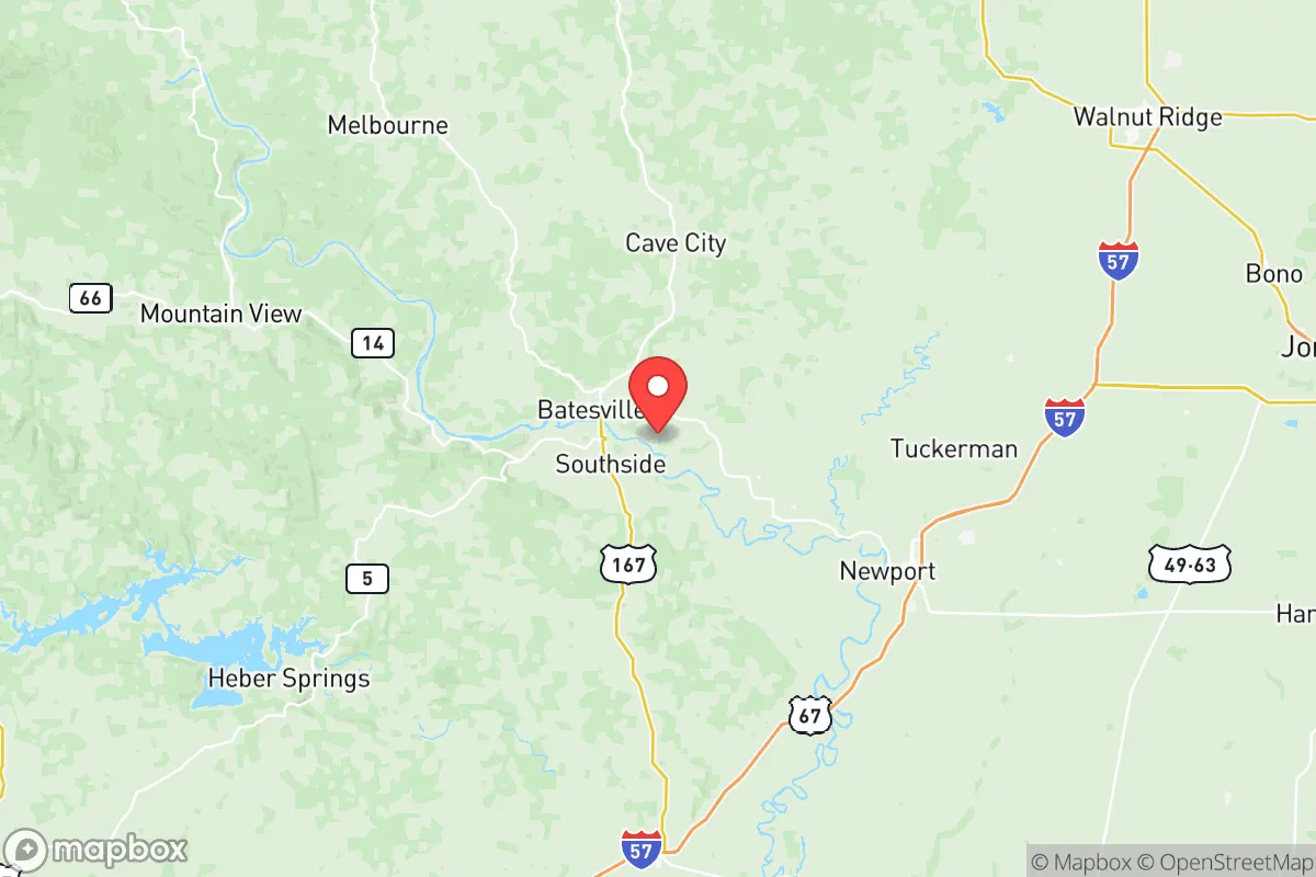 Map centered at 35.7415, -91.5697