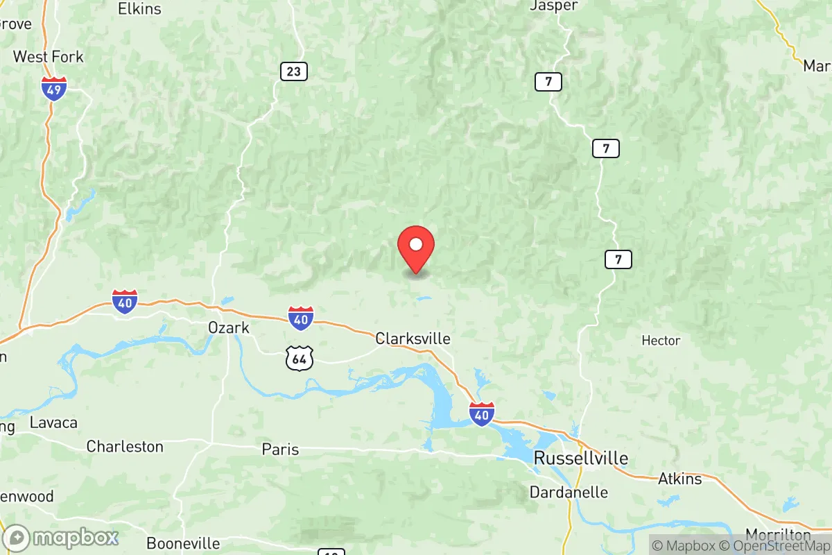 Map centered at 35.5696, -93.4601