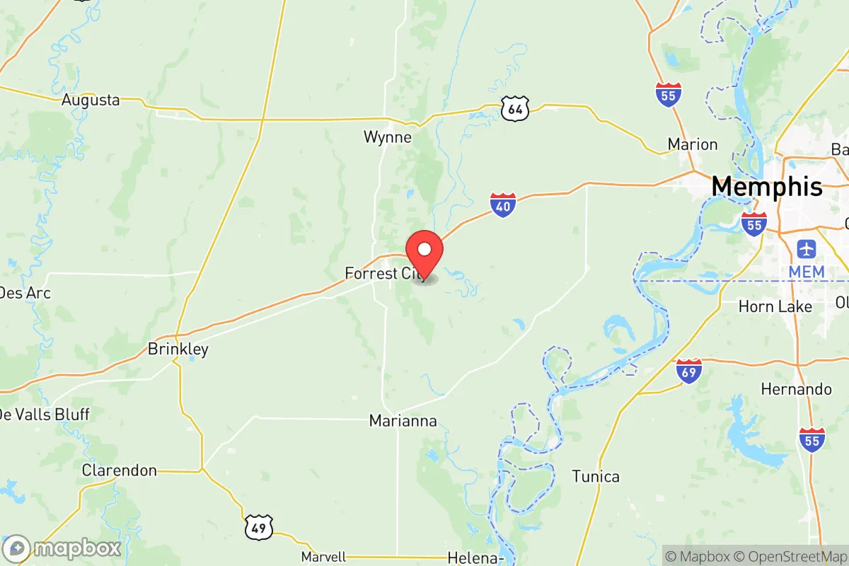 Map centered at 34.9927, -90.7153
