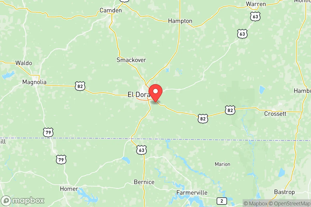 Map centered at 33.1715, -92.5971