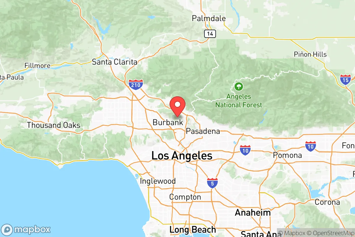 Map centered at 34.1960, -118.2618