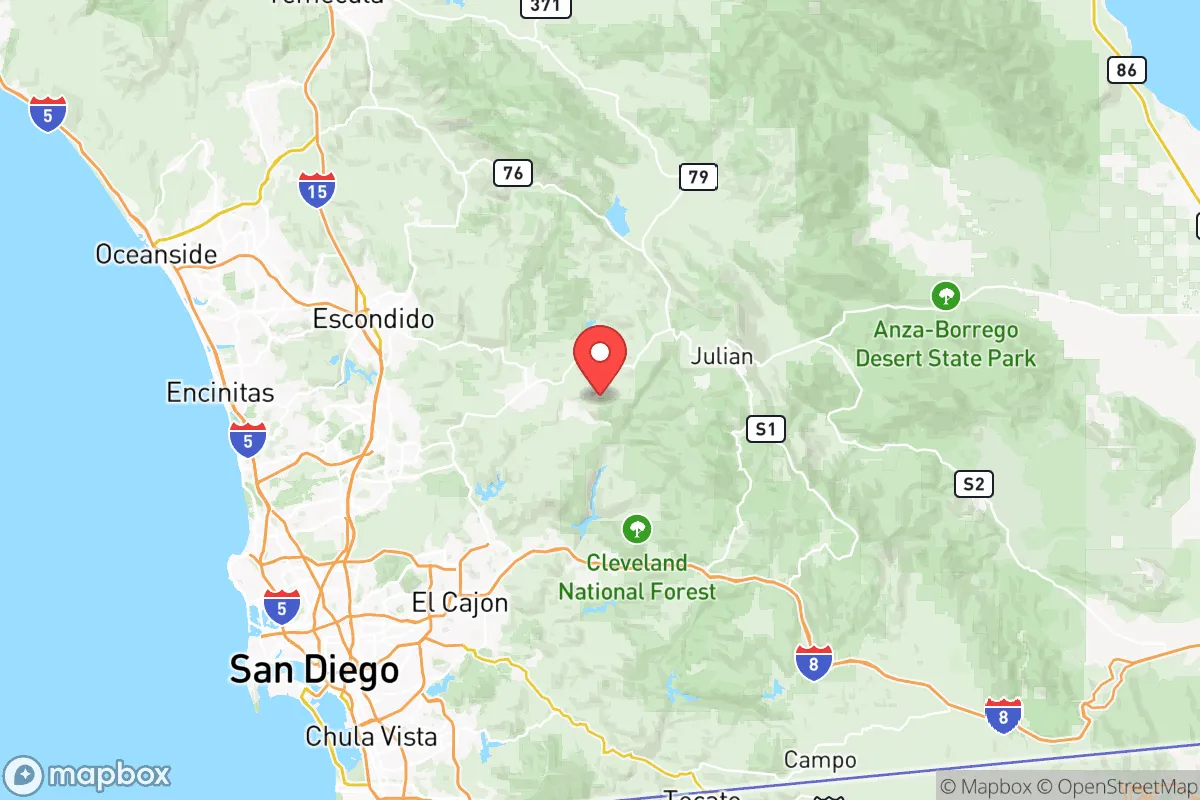 Map centered at 33.0281, -116.7699