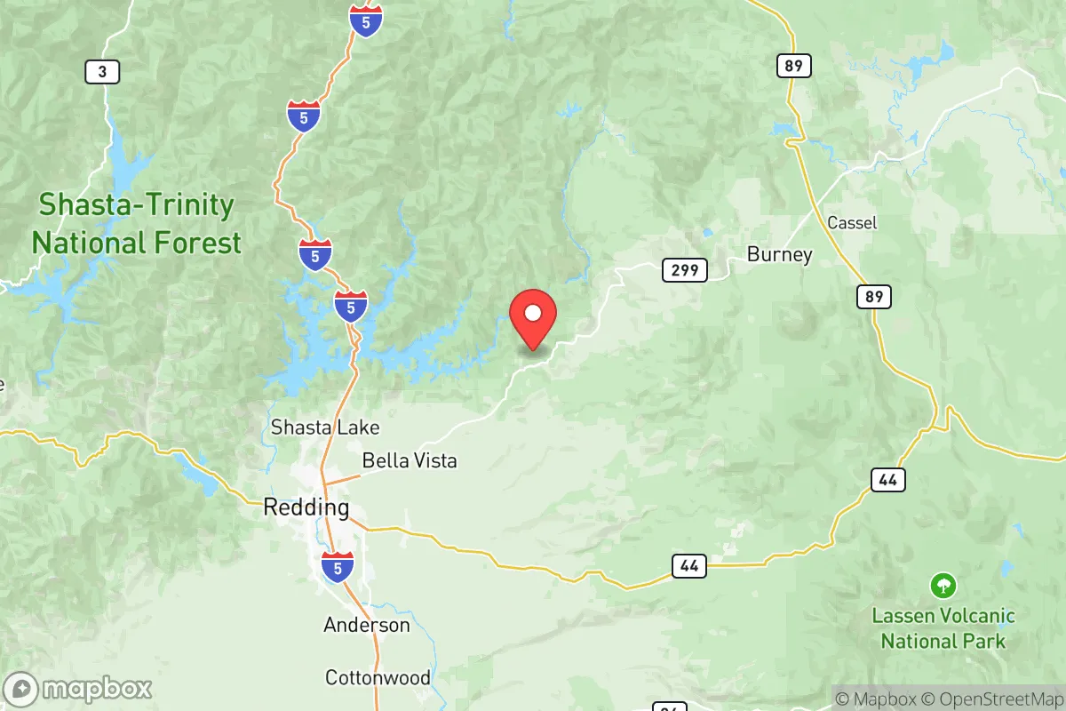 Map centered at 40.7637, -122.0414