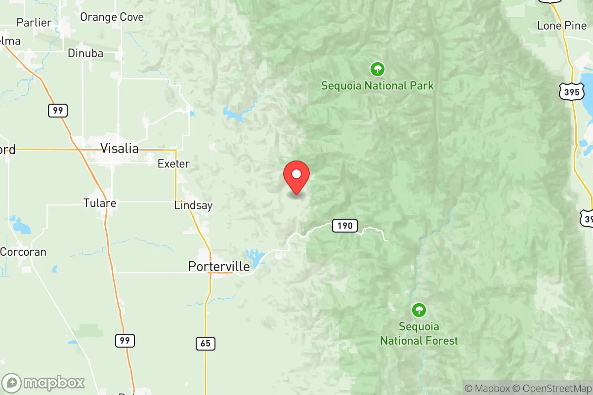 Map centered at 36.2200, -118.8004