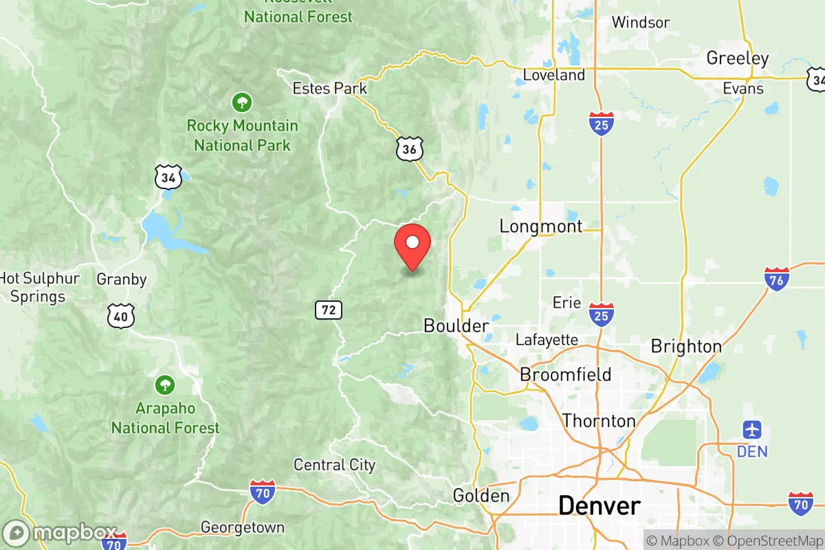 Map centered at 40.0925, -105.3577