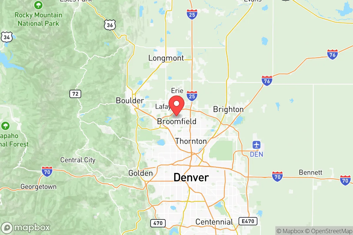 Map centered at 39.9541, -105.0527