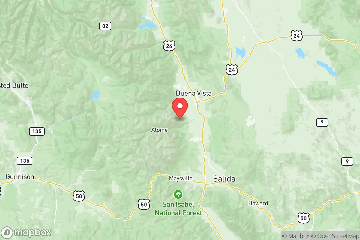 Map centered at 38.7466, -106.1938