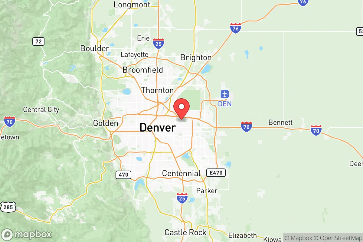 Map centered at 39.7620, -104.8760