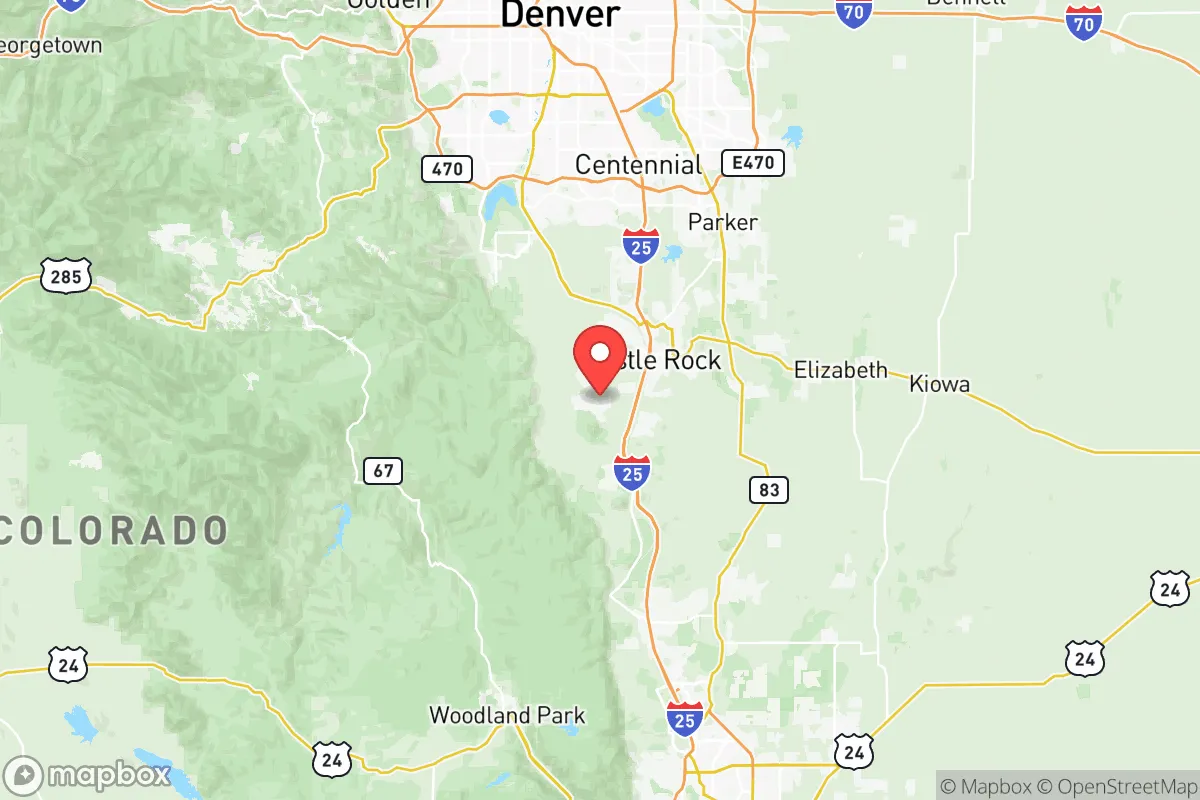 Map centered at 39.3296, -104.9297