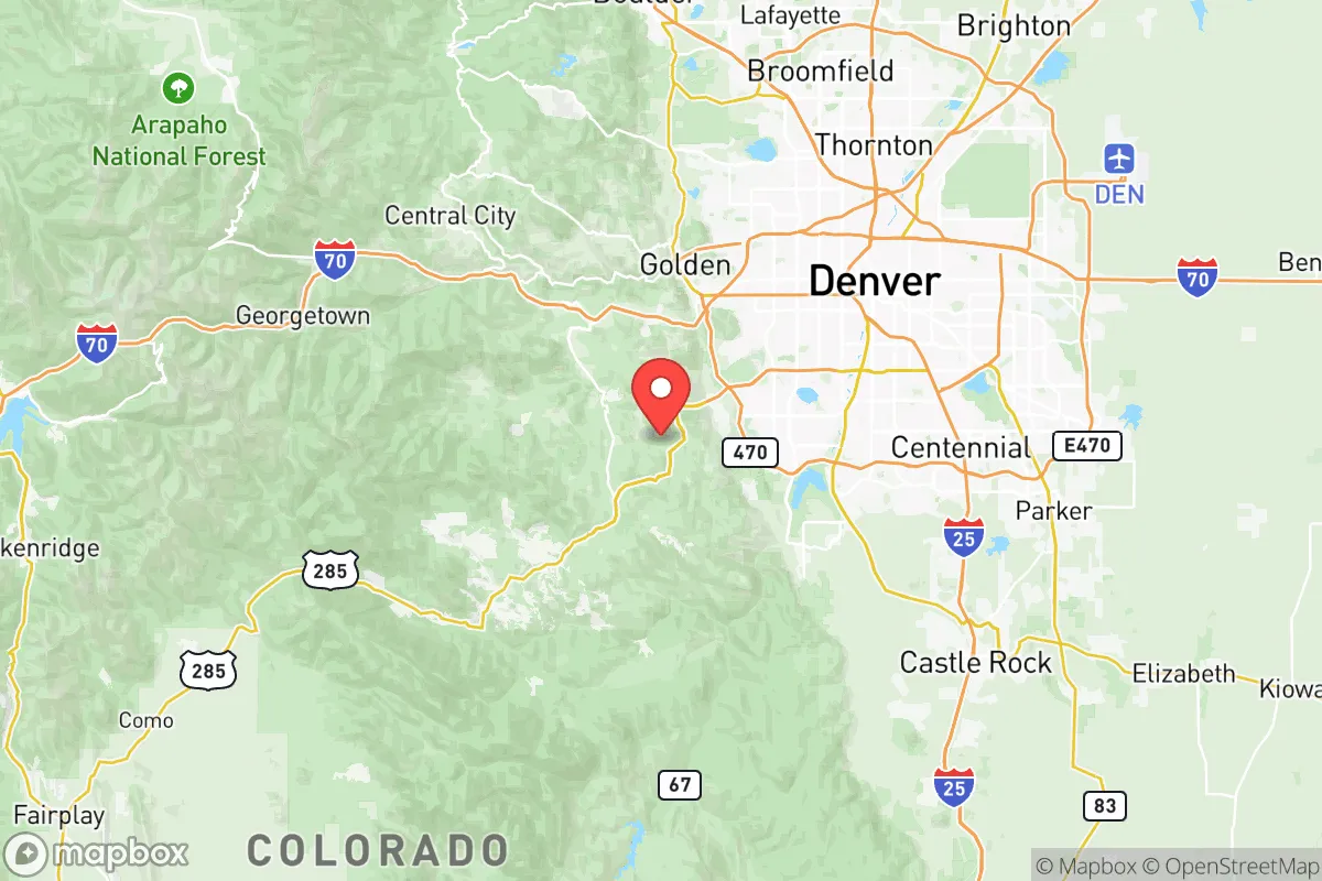 Map centered at 39.5859, -105.2506