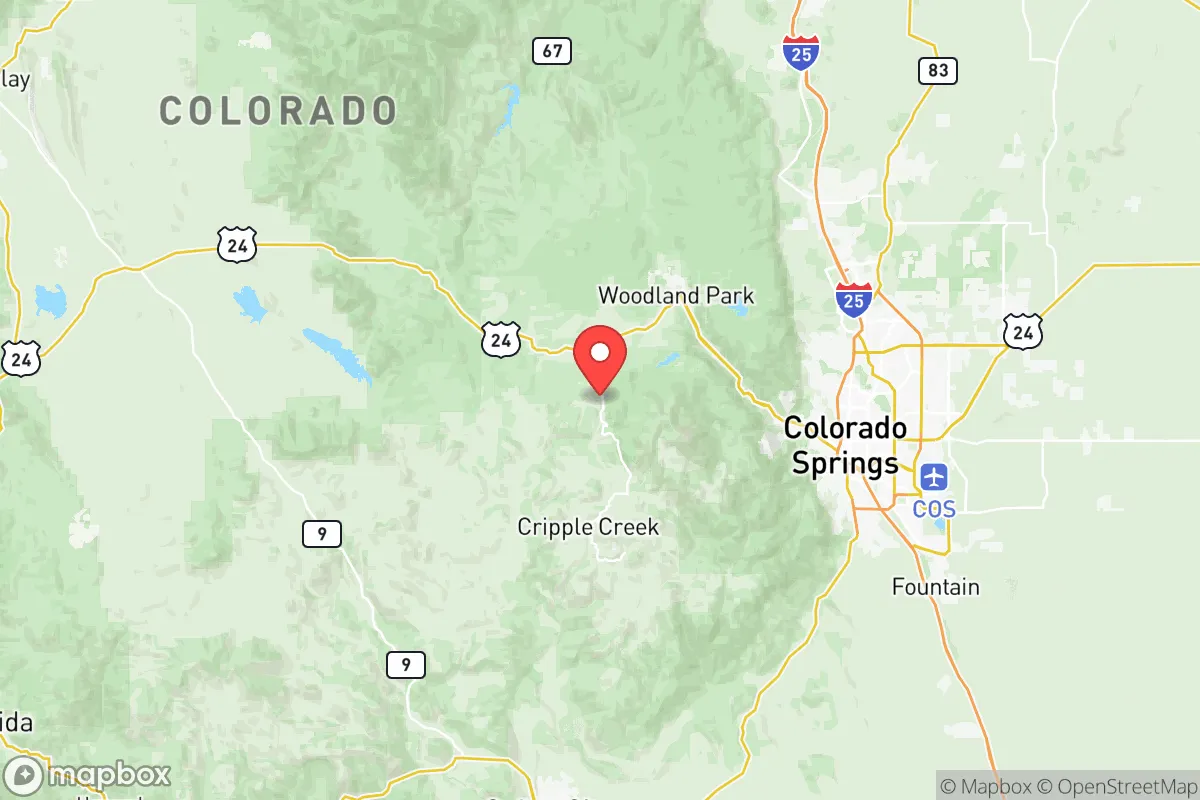Map centered at 38.8822, -105.1617