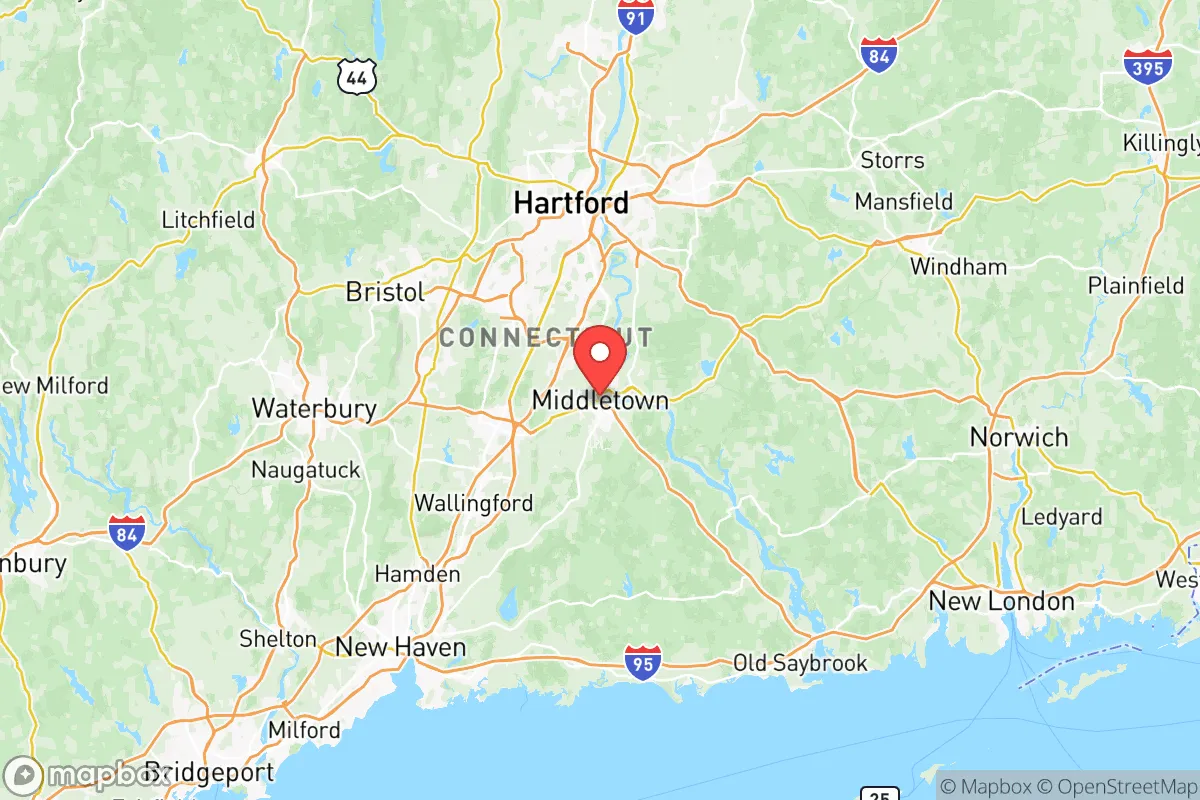 Map centered at 41.5623, -72.6510