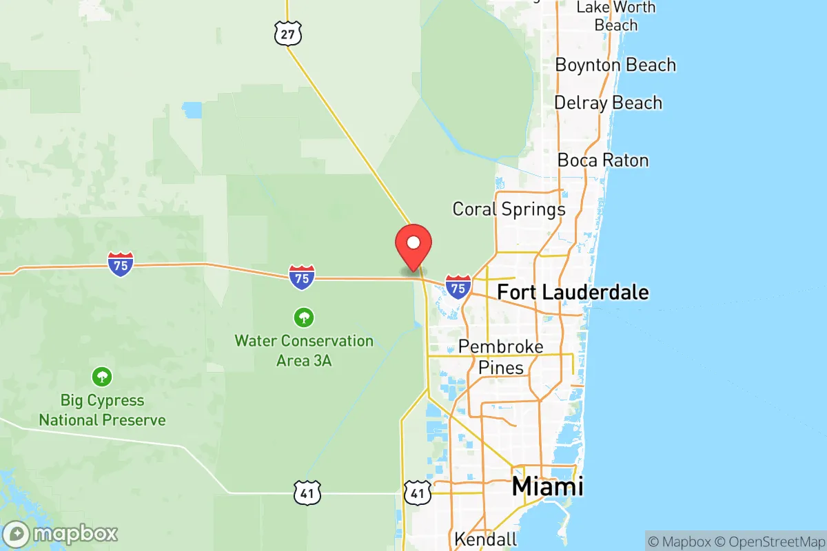 Map centered at 26.1522, -80.4605