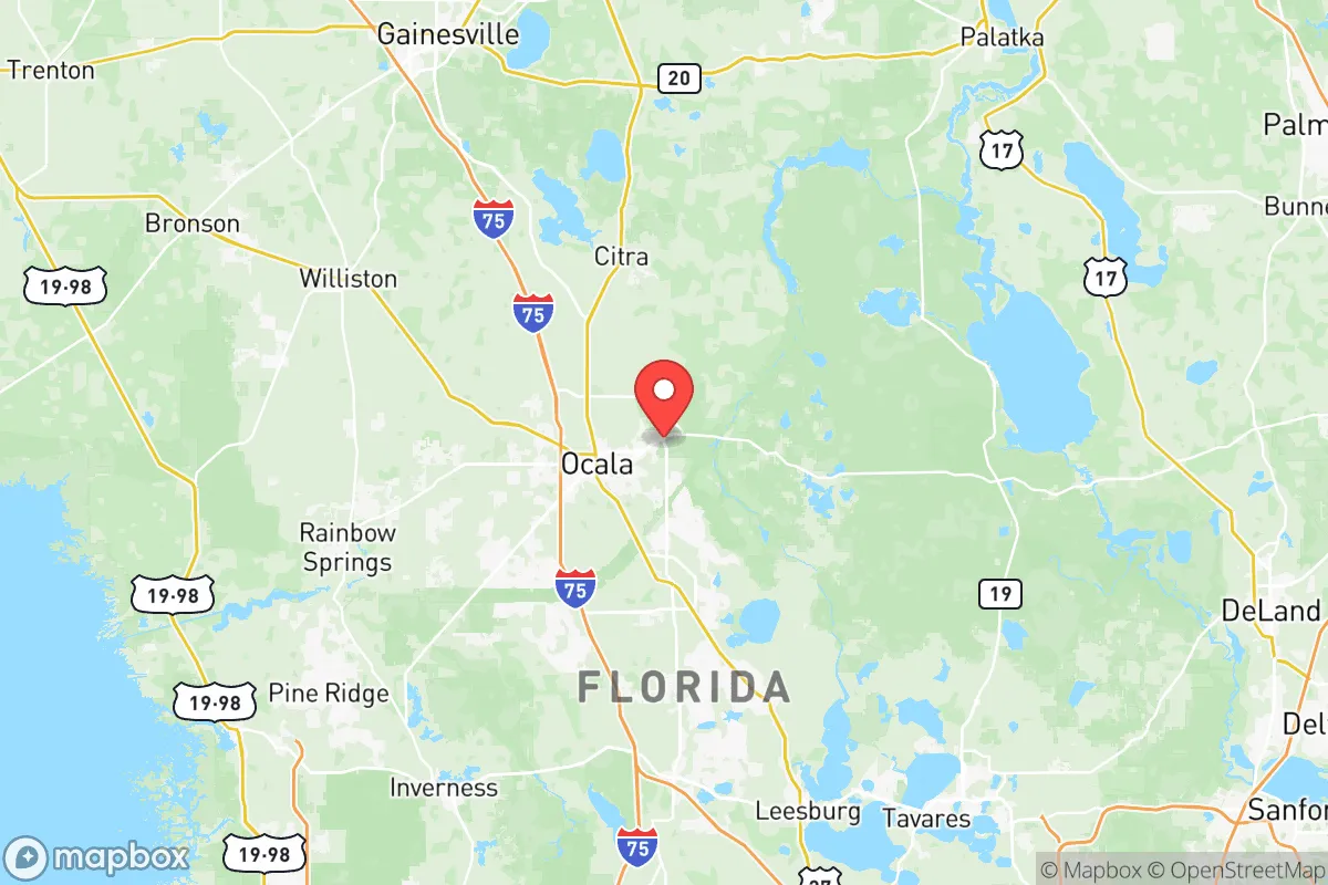 Map centered at 29.2102, -82.0567