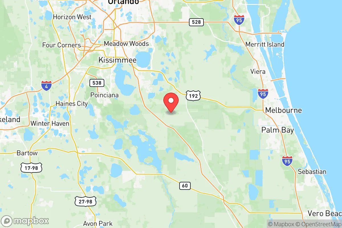 Map centered at 28.0624, -81.1492