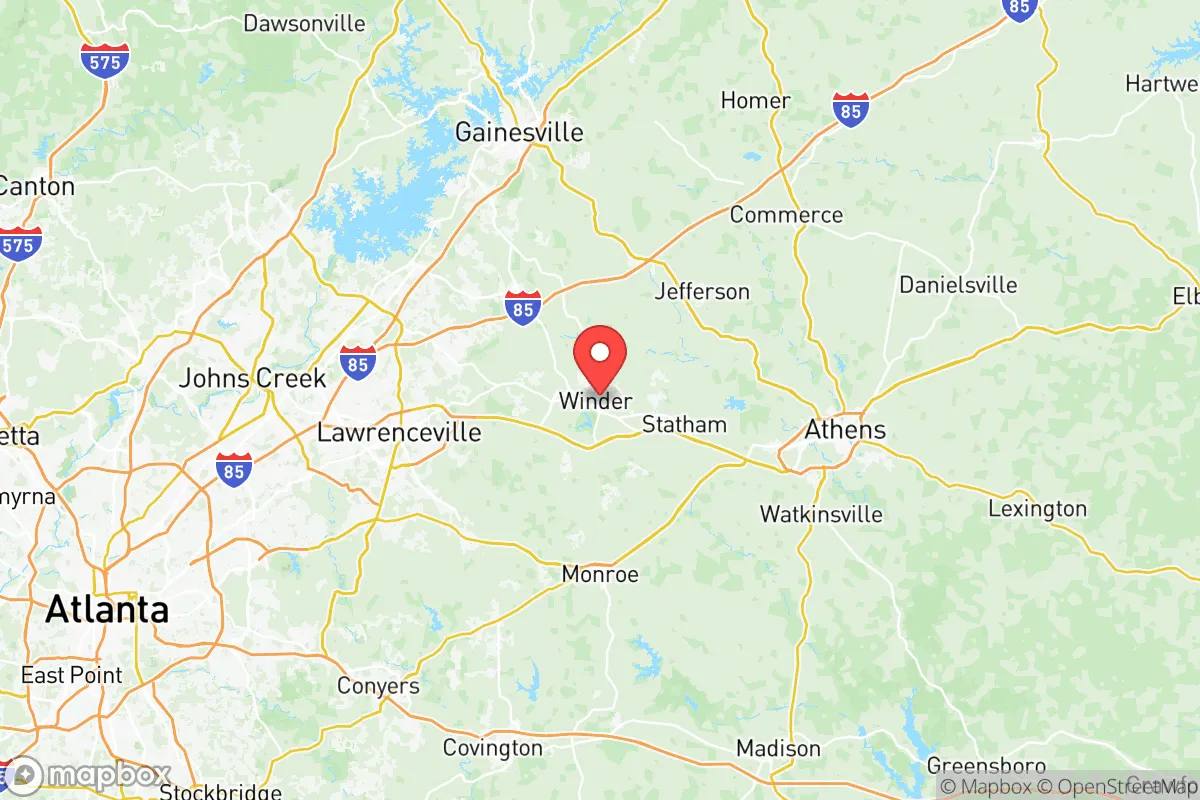 Map centered at 33.9932, -83.7127