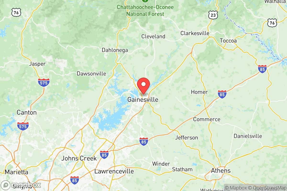 Map centered at 34.3170, -83.8197
