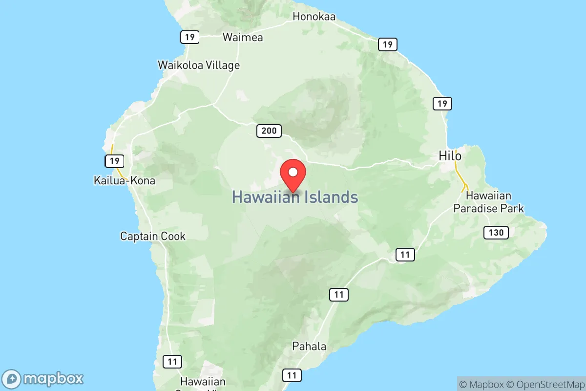 Map centered at 19.6020, -155.5228