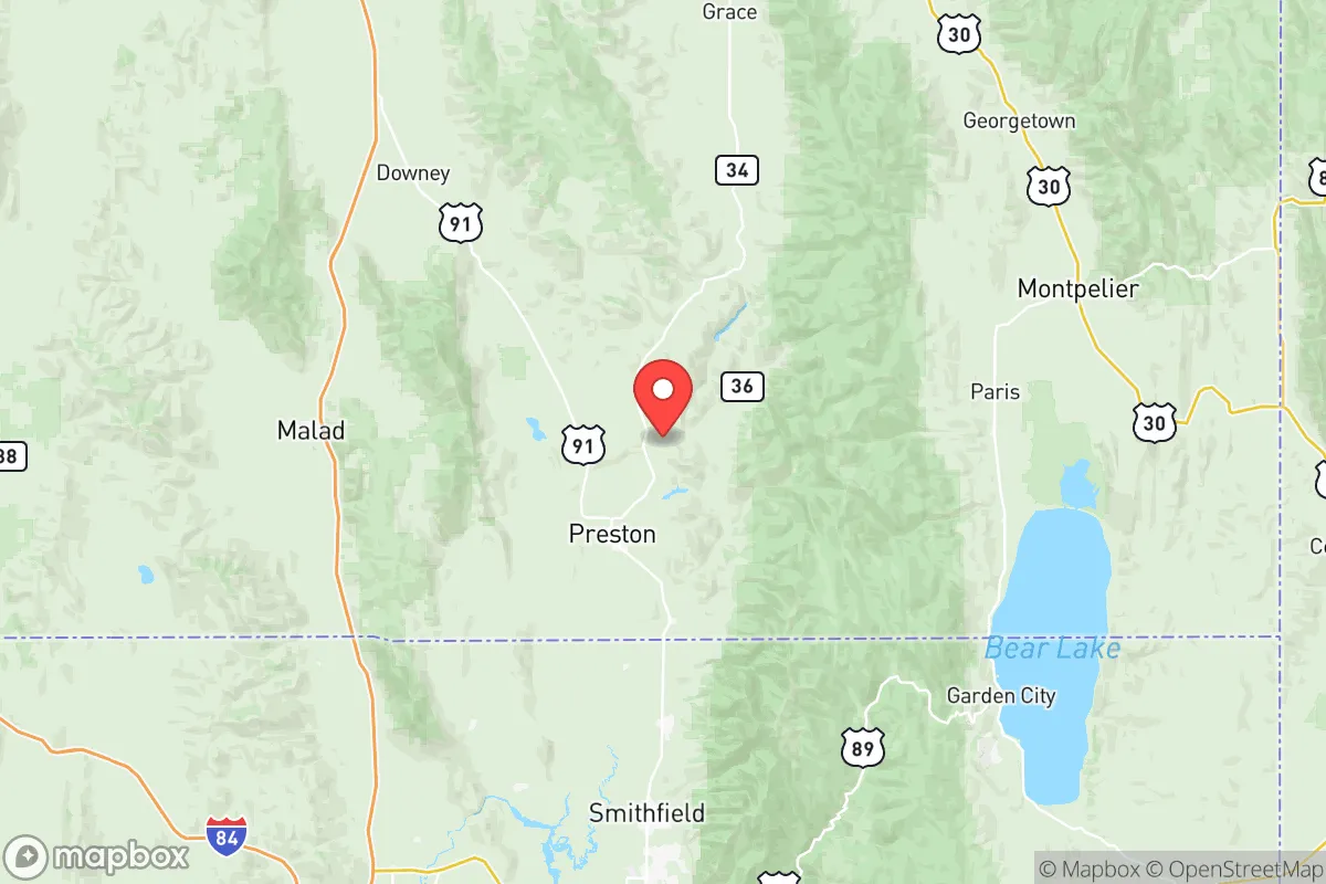 Map centered at 42.1810, -111.8133