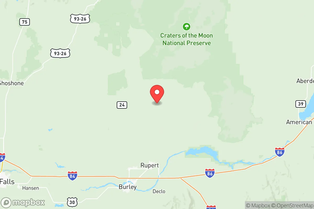 Map centered at 42.8538, -113.6379