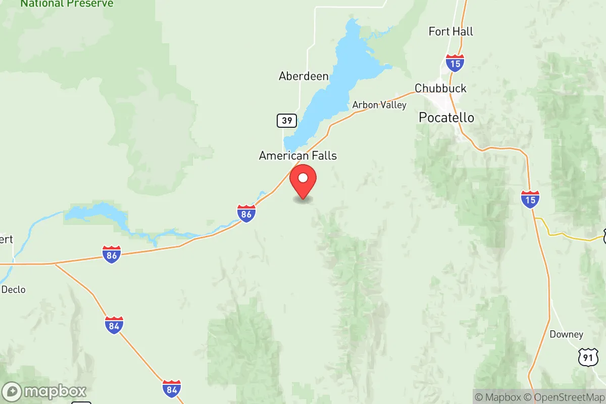 Map centered at 42.6933, -112.8401