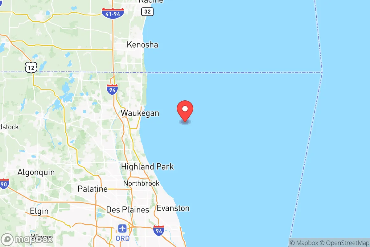 Map centered at 42.3256, -87.6312