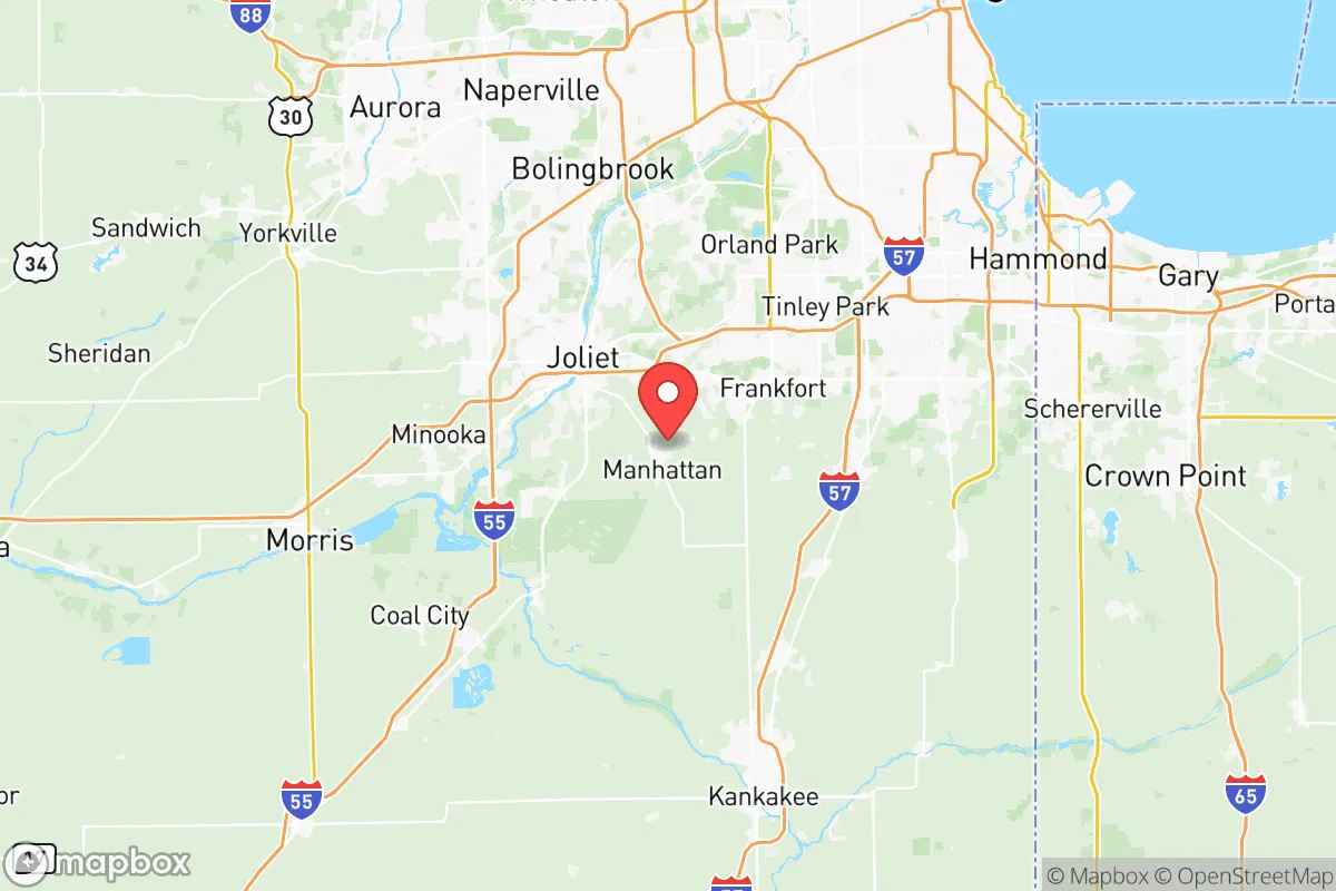 Map centered at 41.4450, -87.9785
