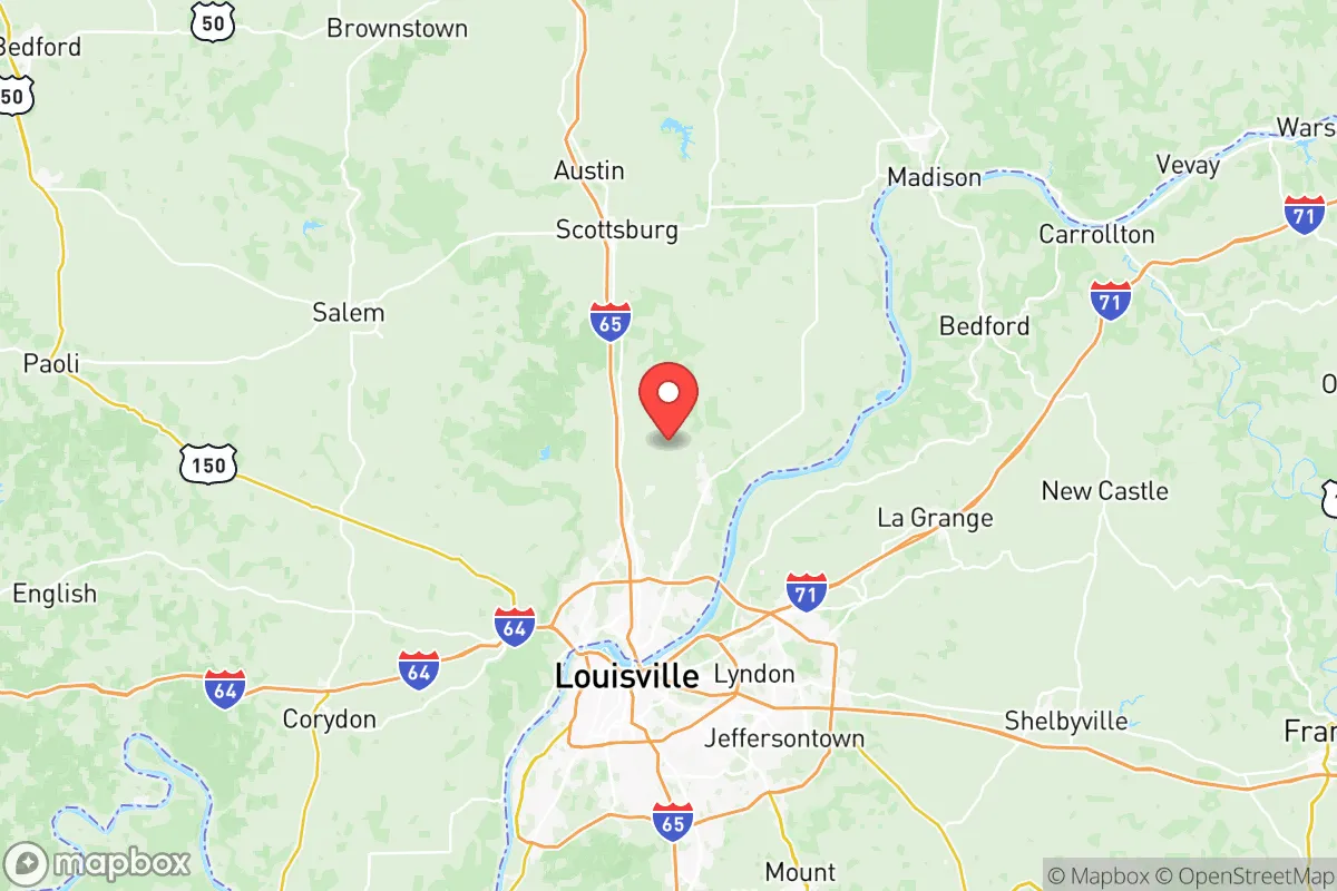 Map centered at 38.4772, -85.7072