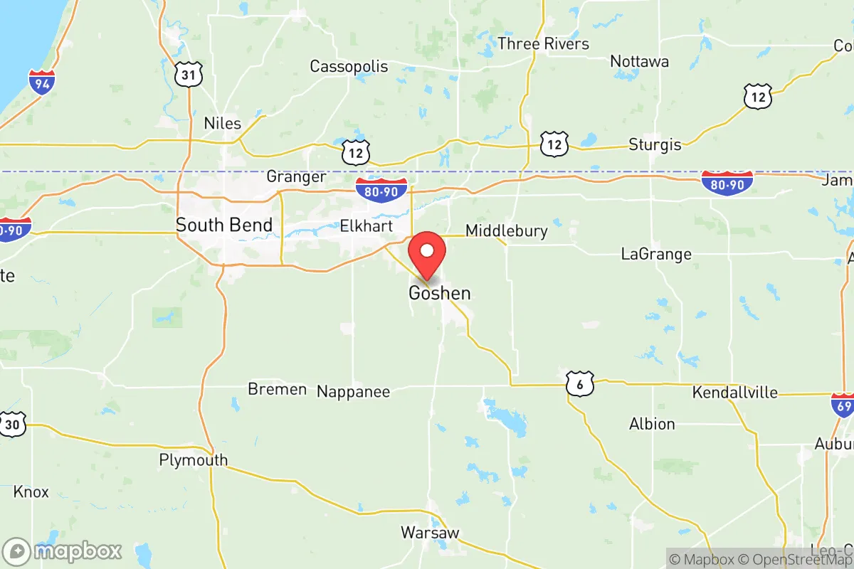 Map centered at 41.5973, -85.8588