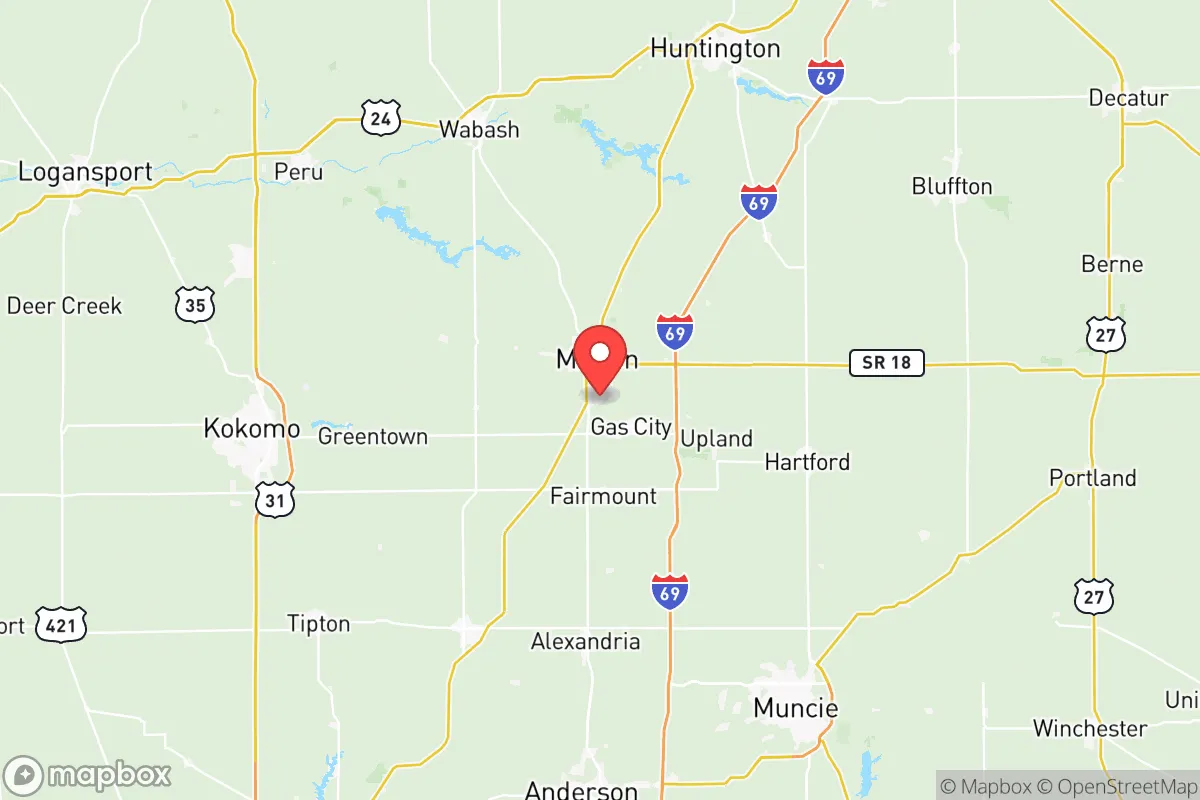 Map centered at 40.5158, -85.6547