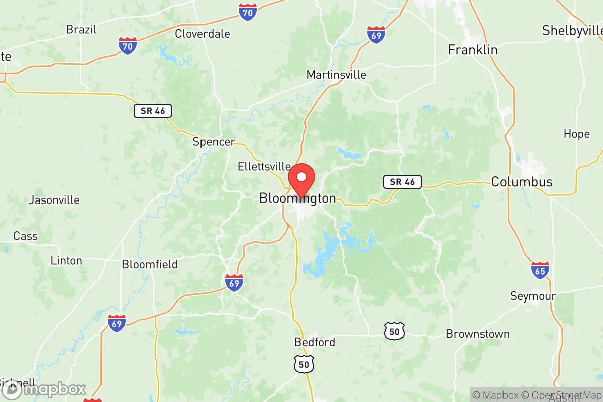 Map centered at 39.1608, -86.5231