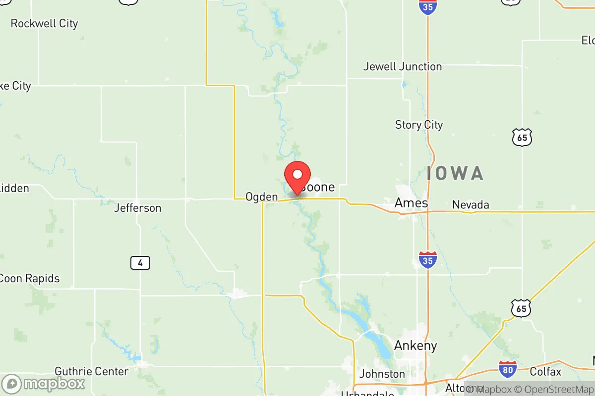 Map centered at 42.0364, -93.9316