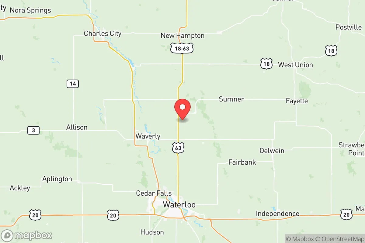 Map centered at 42.7746, -92.3181