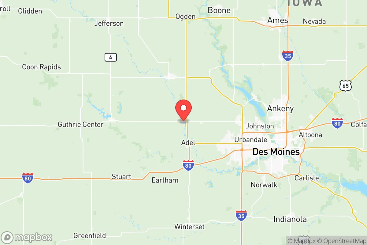 Map centered at 41.6848, -94.0397