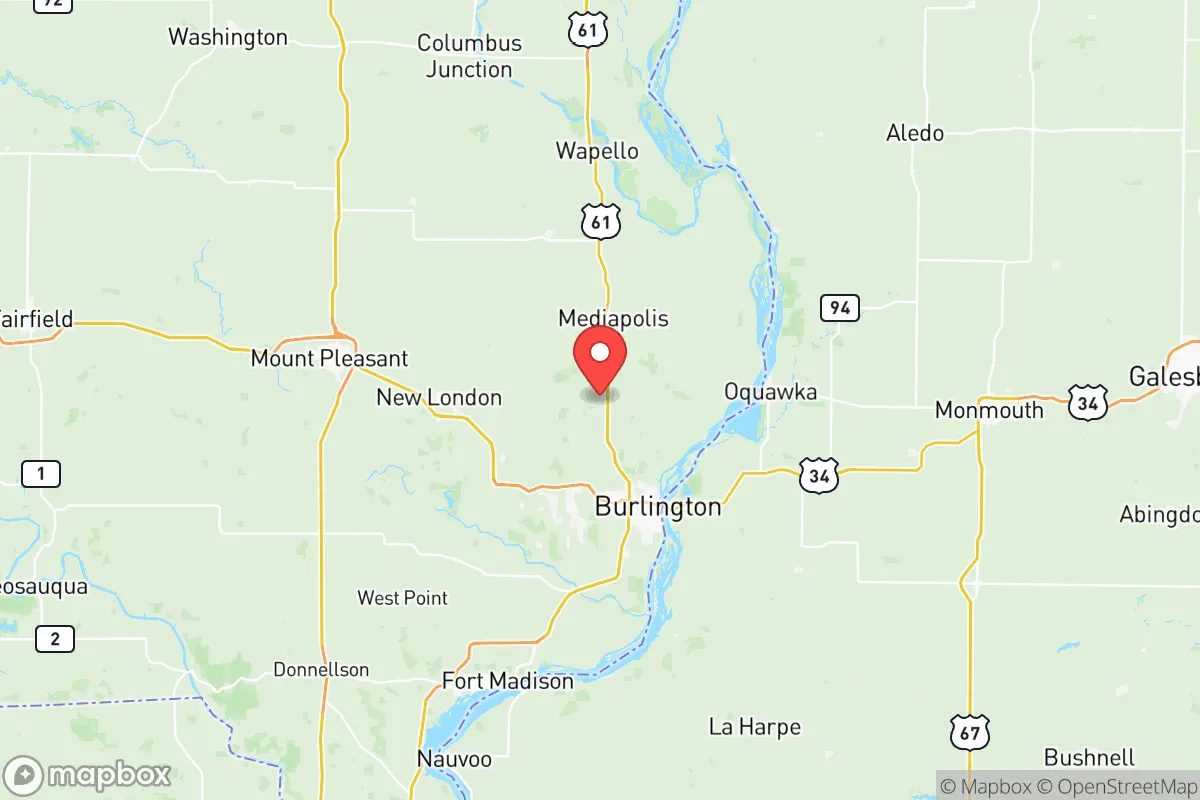 Map centered at 40.9231, -91.1815