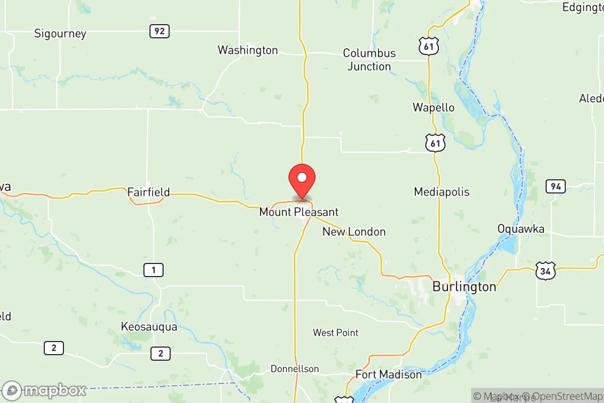 Map centered at 40.9879, -91.5445