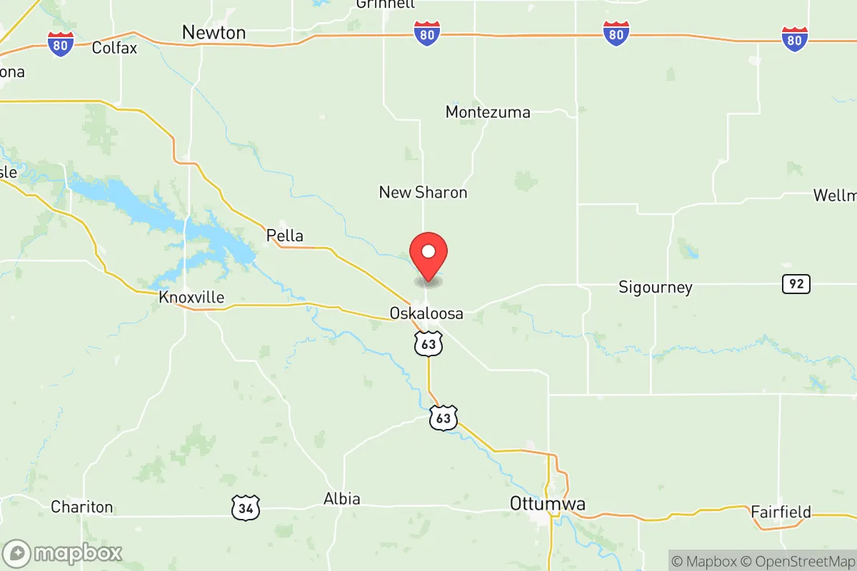 Map centered at 41.3351, -92.6409